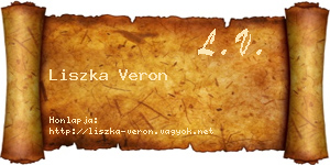 Liszka Veron névjegykártya